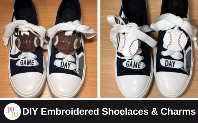 How to Make Personalized Embroidered Shoelaces with DIY In-the-Hoop Charms