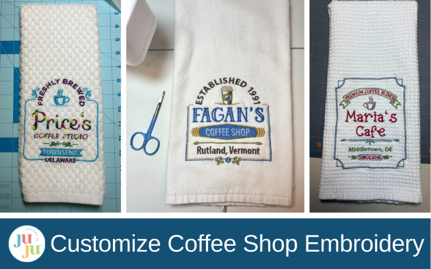 Customize Coffee Shop Embroidery Designs for Kitchen Towels: A Step-by-Step Guide