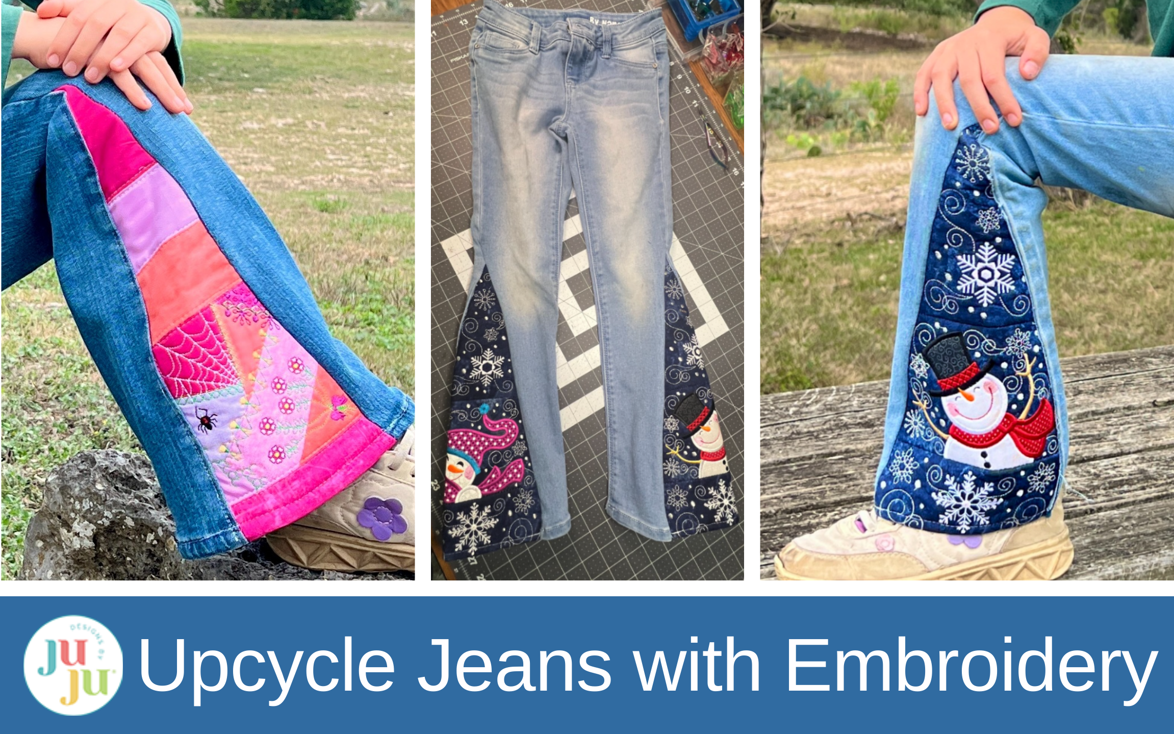 Upcycle Definity Inserts How to Upcycle Jeans with ITH Embroidery Inserts: Creative Denim ...