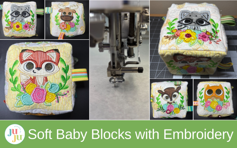 How to Make Soft Baby Blocks with Machine Embroidery (Quilted, Applique, and Scrap-Friendly!)