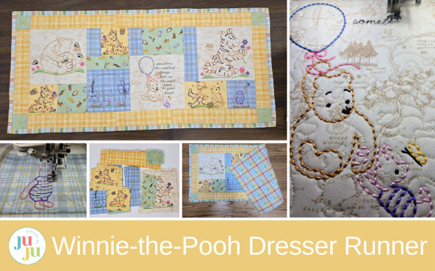 DIY Winnie-the-Pooh Nursery Dresser Runner with Machine Embroidery