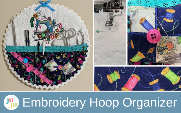 DIY Embroidery Hoop Organizer for Sewing Room Storage