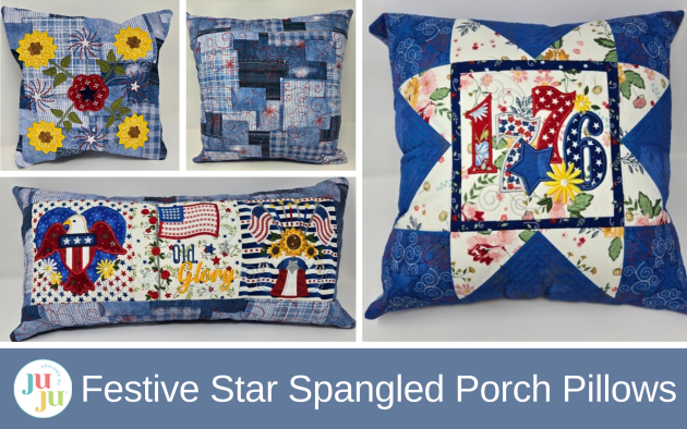Star Spangled Stitches Project: Festive Patriotic Porch Pillows