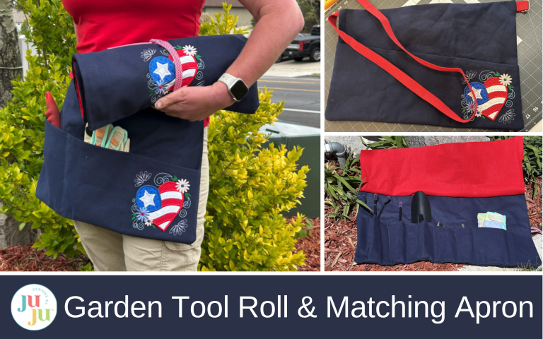 Star Spangled Stitches Project: Garden Tool Roll & Apron Set for Patriotic Gardening Style