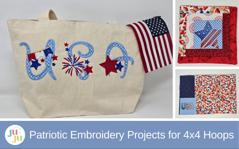 Patriotic Embroidery Designs for 4x4 Hoops: Easy Americana Projects for Small Hoops