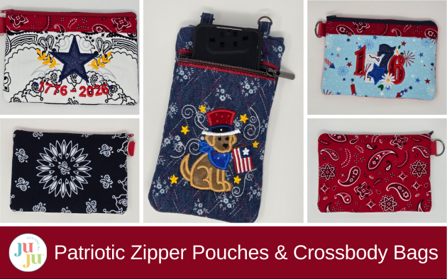 Star Spangled Stitches Project: Patriotic Zipper Pouches & Crossbody Bags for Summer Celebrations