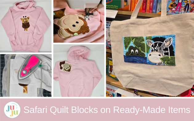 How to Add Safari Quilt Blocks to Ready-Made Clothes and Tote Bags