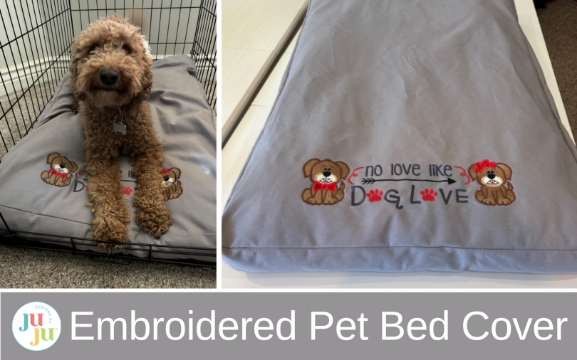 How to Sew an Embroidered Pet Bed Cover with Zipper and Boxed Edges