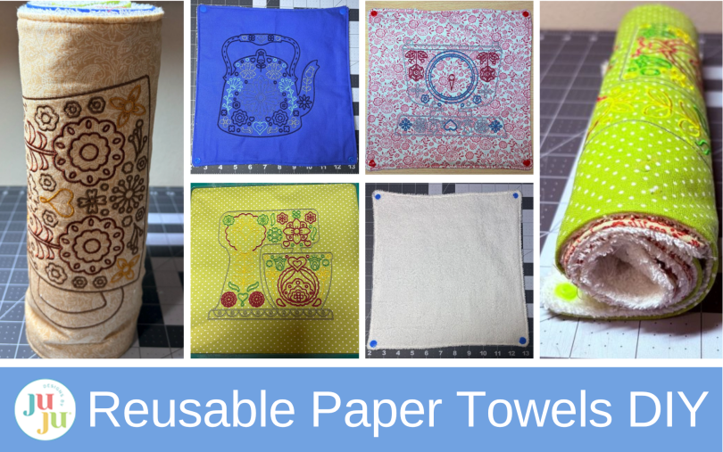 How to Make Reusable Paper Towels (Embroidered Unpaper Towels DIY Tutorial)