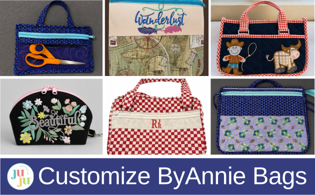 How to Customize ByAnnie Bags with Designs by JuJu Machine Embroidery
