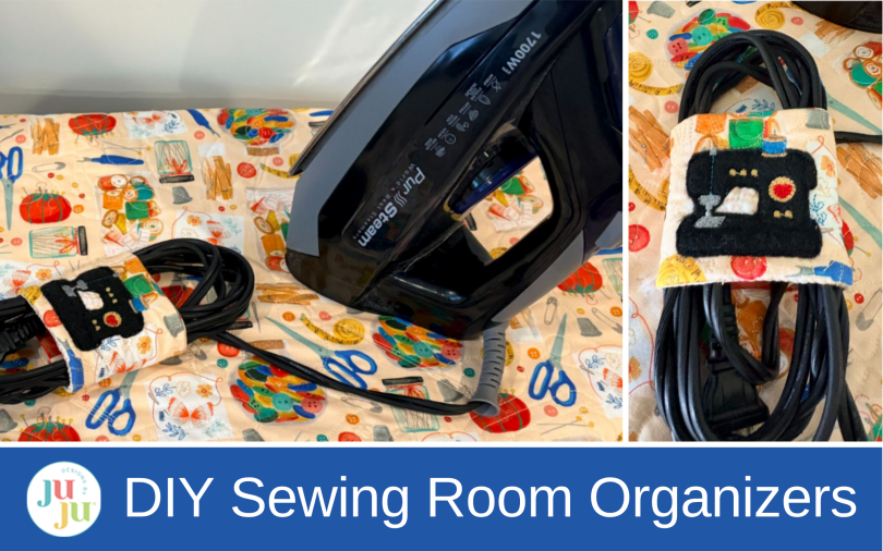 DIY Ironing Board Cover and Cord Wrap for Sewing Room Organization